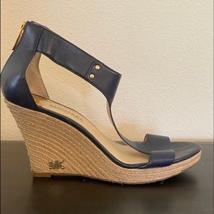 Michael Kors Navy Blue Wedges